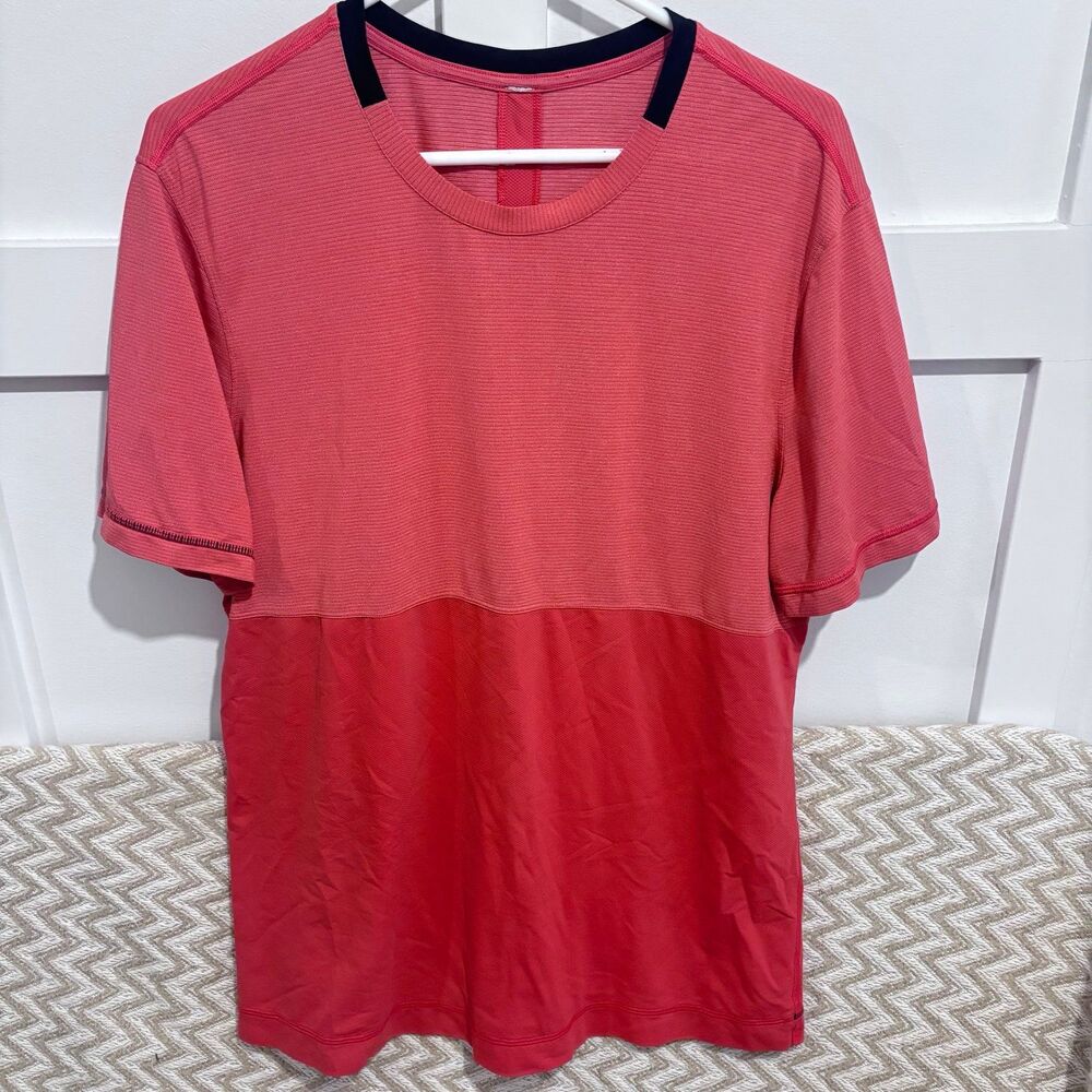 Lululemon Men’s Precise Tee Mesh Alarming Orange - Picture 4 of 7